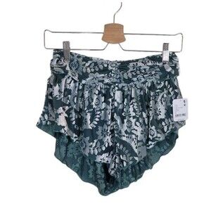 New Intimately FREE PEOPLE XS Snow Angel Micro Lounge Shorts in Pine Frost Combo